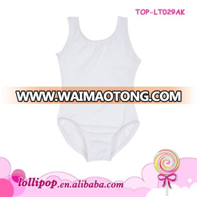 Bulk wholesale Soft Gymnastics Ballet Teotard Sleeveless Baby Clothes Girls Toddler White Dance Leotards