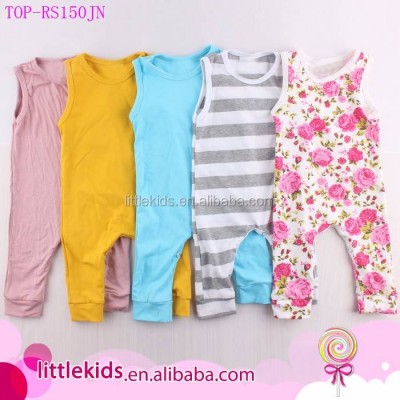 Wholesale Baby Clothes Romper Baby Kids Boy Girl Infant Summer Tank Romper Jumpsuit Bodysuit Cotton Clothes Outfit